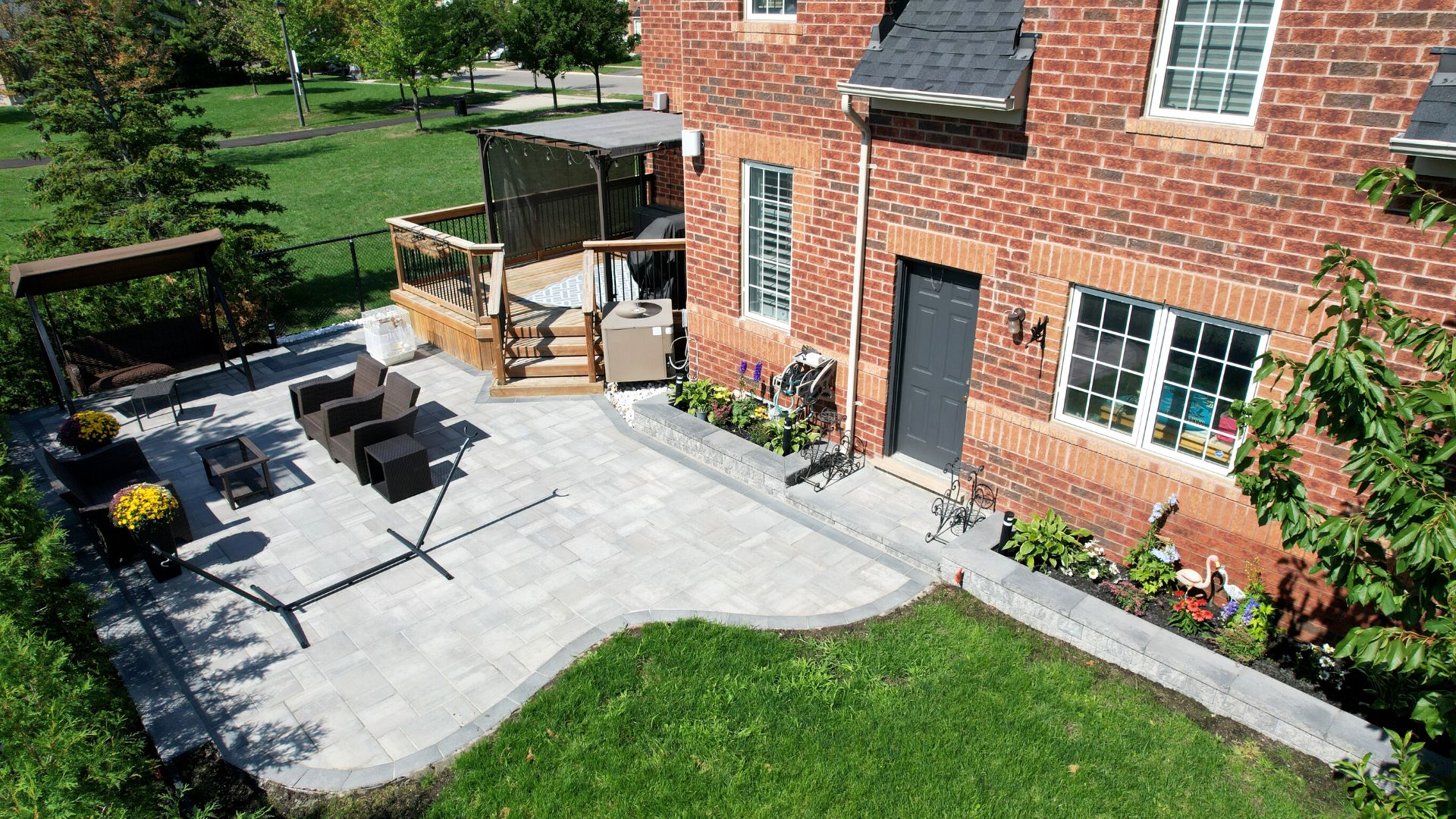 Interlocking pavers for backyard
